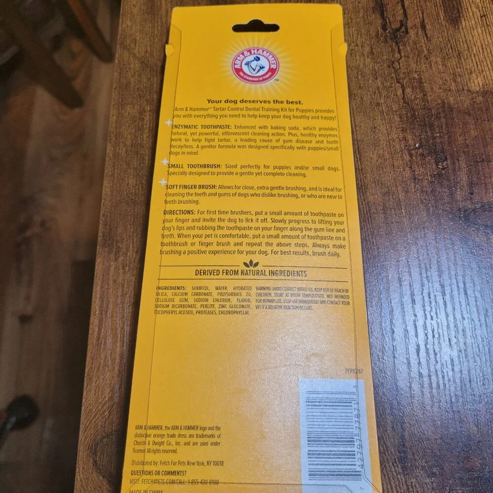 Arm & Hammer Dental Training Kit for Puppies Vanilla Ginger Flavor